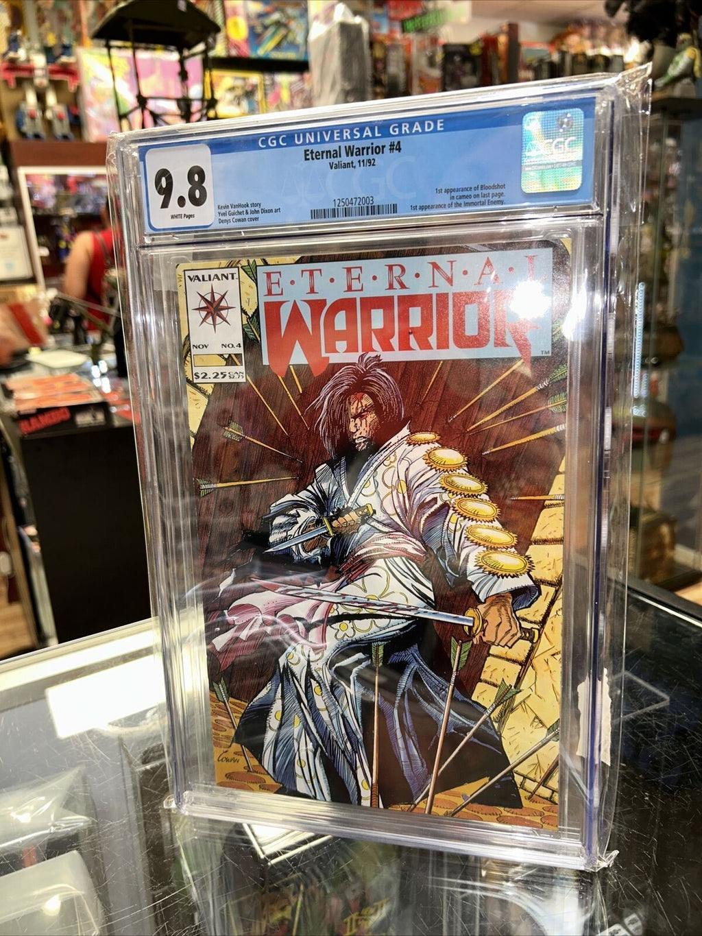 Eternal Warrior #4 (CGC 9.8 WHITE, Valiant Comics) 1st Appearance Bloodshot Cameo product image 2, provided for visual