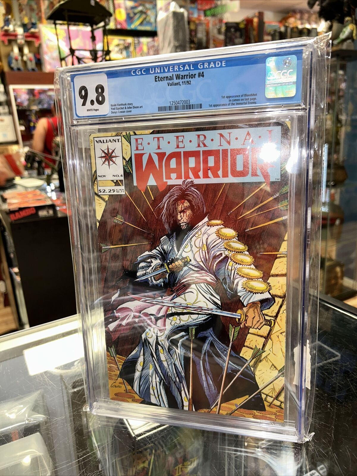 Eternal Warrior #4 (CGC 9.8 WHITE, Valiant Comics) 1st Appearance Bloodshot Cameo product image 2, provided for visual
