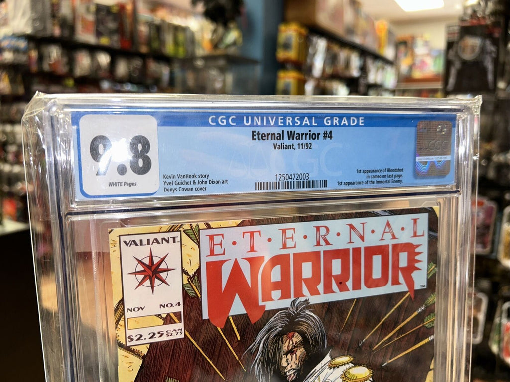 Eternal Warrior #4 (CGC 9.8 WHITE, Valiant Comics) 1st Appearance Bloodshot Cameo product image 3, provided for visual