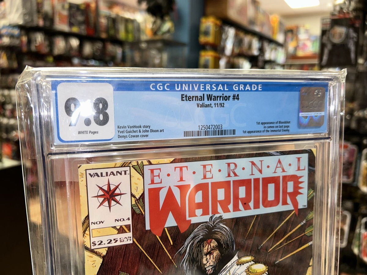 Eternal Warrior #4 (CGC 9.8 WHITE, Valiant Comics) 1st Appearance Bloodshot Cameo product image 3, provided for visual