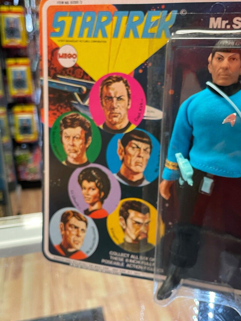 Spock (Star Trek Original Series, Vintage Mego 1974) **Unpunched Grade-able** product image 5, provided for visual reference