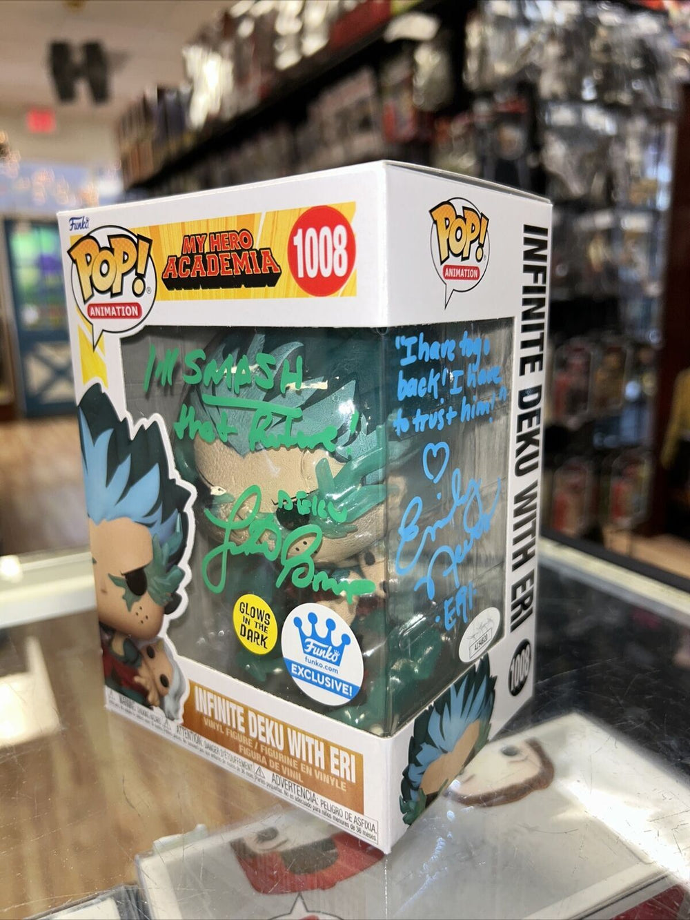 infinite Deku with Eri Signed by Justin and Emily (Funko, My Hero) *JSA*
