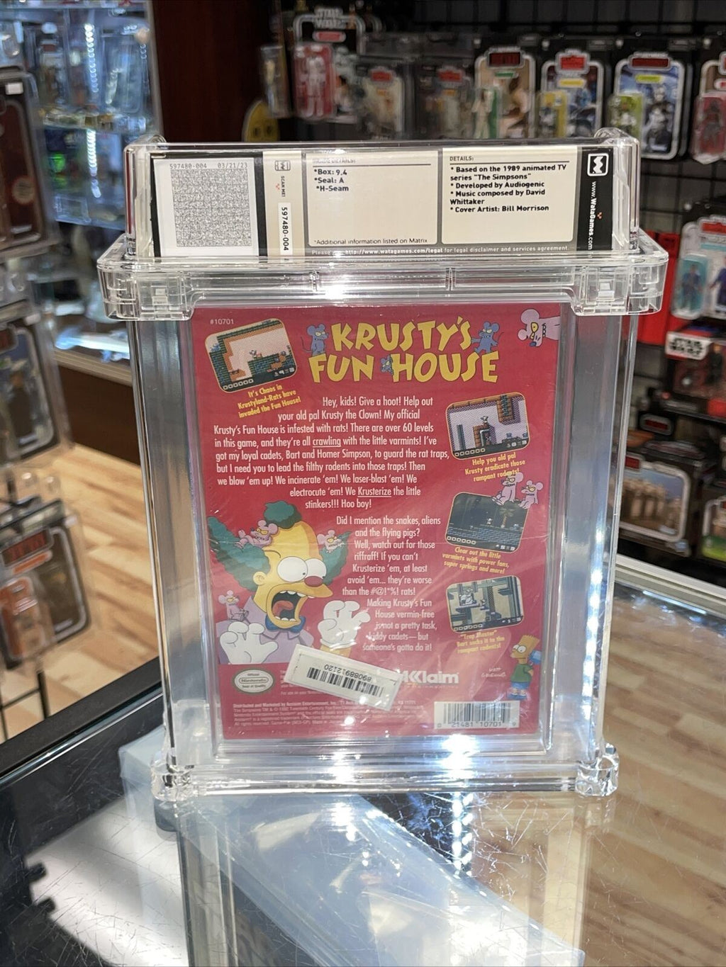 Simpsons Krusty Fun House (NES Nintendo, Sealed) **WATA Graded 9.4** product image 3, provided for visual reference and