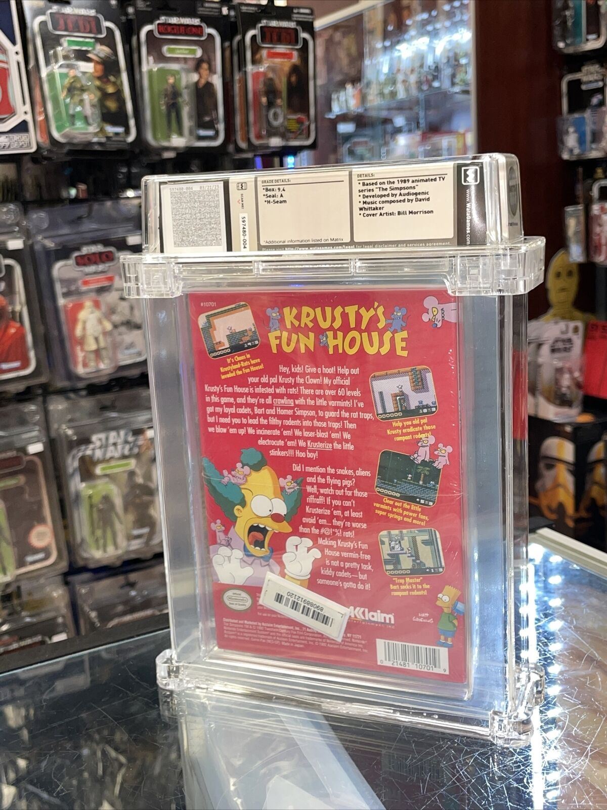 Simpsons Krusty Fun House (NES Nintendo, Sealed) **WATA Graded 9.4** product image 4, provided for visual reference and