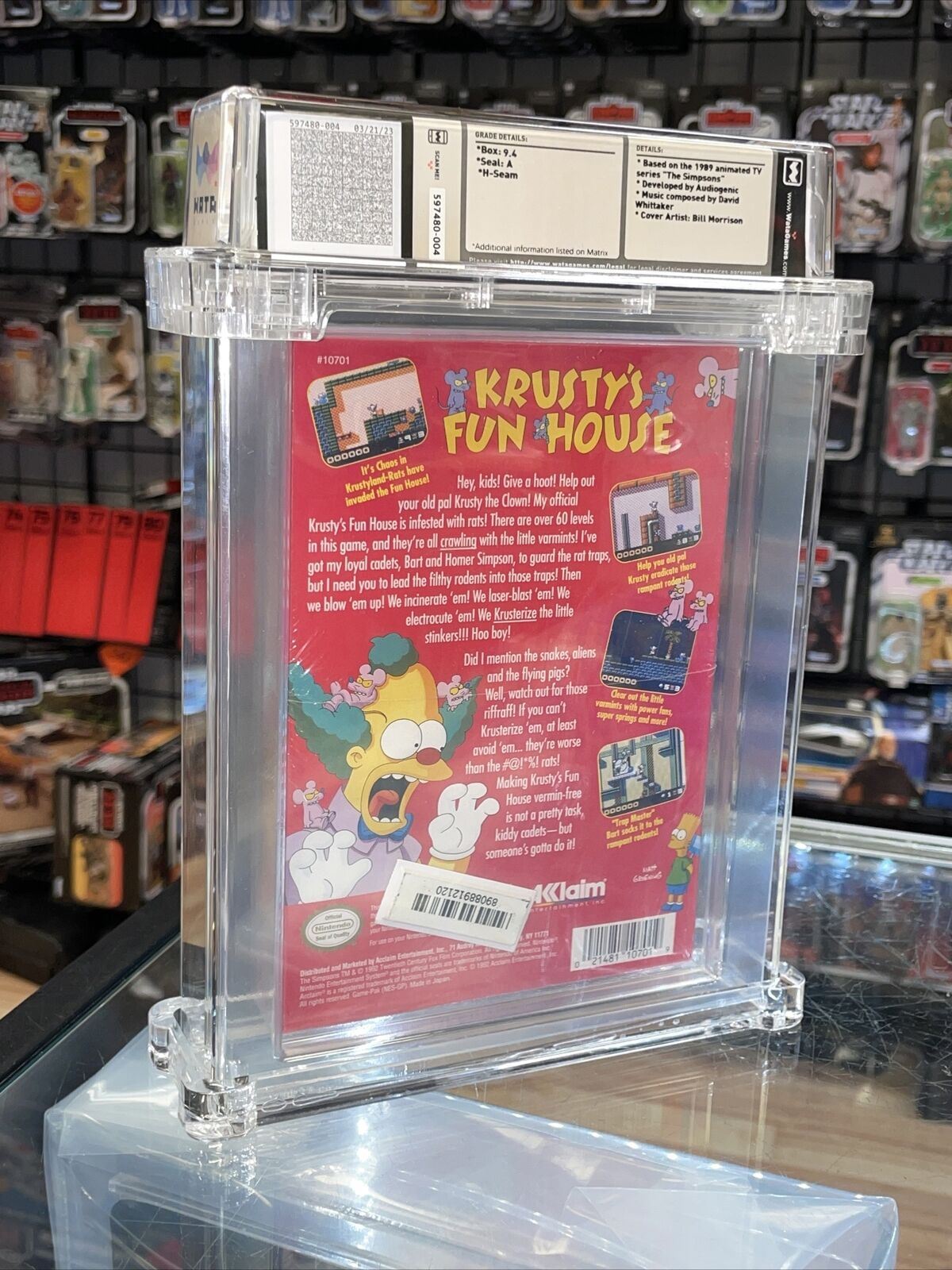 Simpsons Krusty Fun House (NES Nintendo, Sealed) **WATA Graded 9.4** product image 5, provided for visual reference and