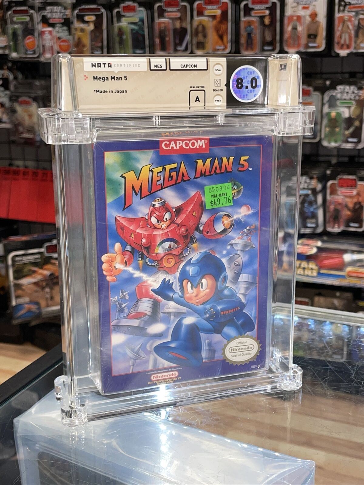 Mega Man 5 (NES Nintendo, Sealed) **WATA Graded 8.0** product image 2, provided for visual reference and product detail
