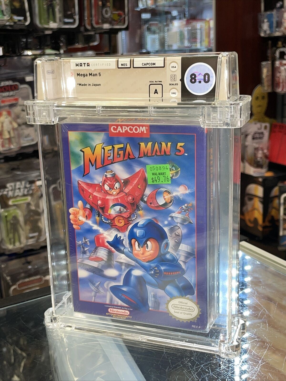 Mega Man 5 (NES Nintendo, Sealed) **WATA Graded 8.0** product image 3, provided for visual reference and product detail