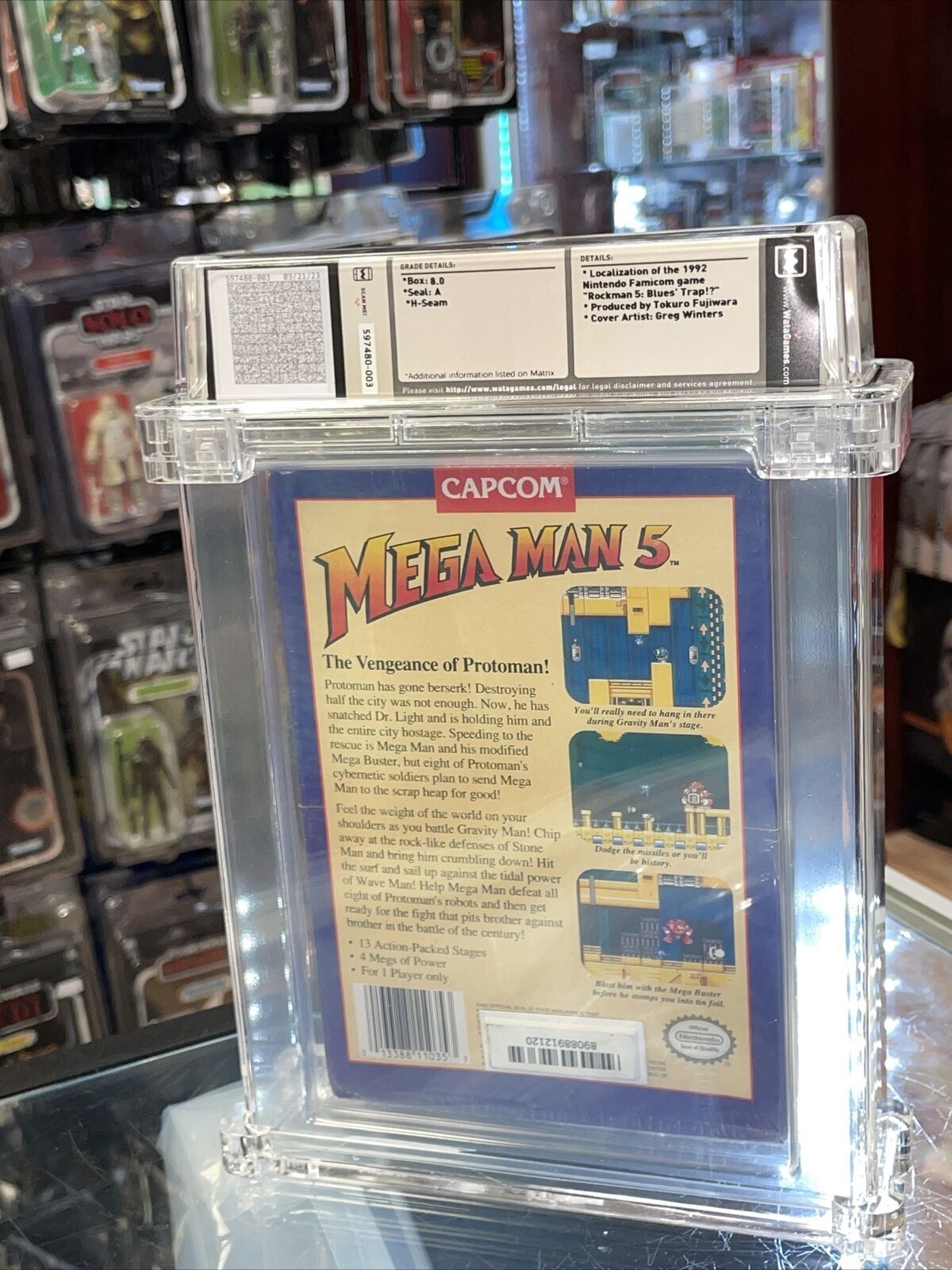 Mega Man 5 (NES Nintendo, Sealed) **WATA Graded 8.0** product image 6, provided for visual reference and product detail