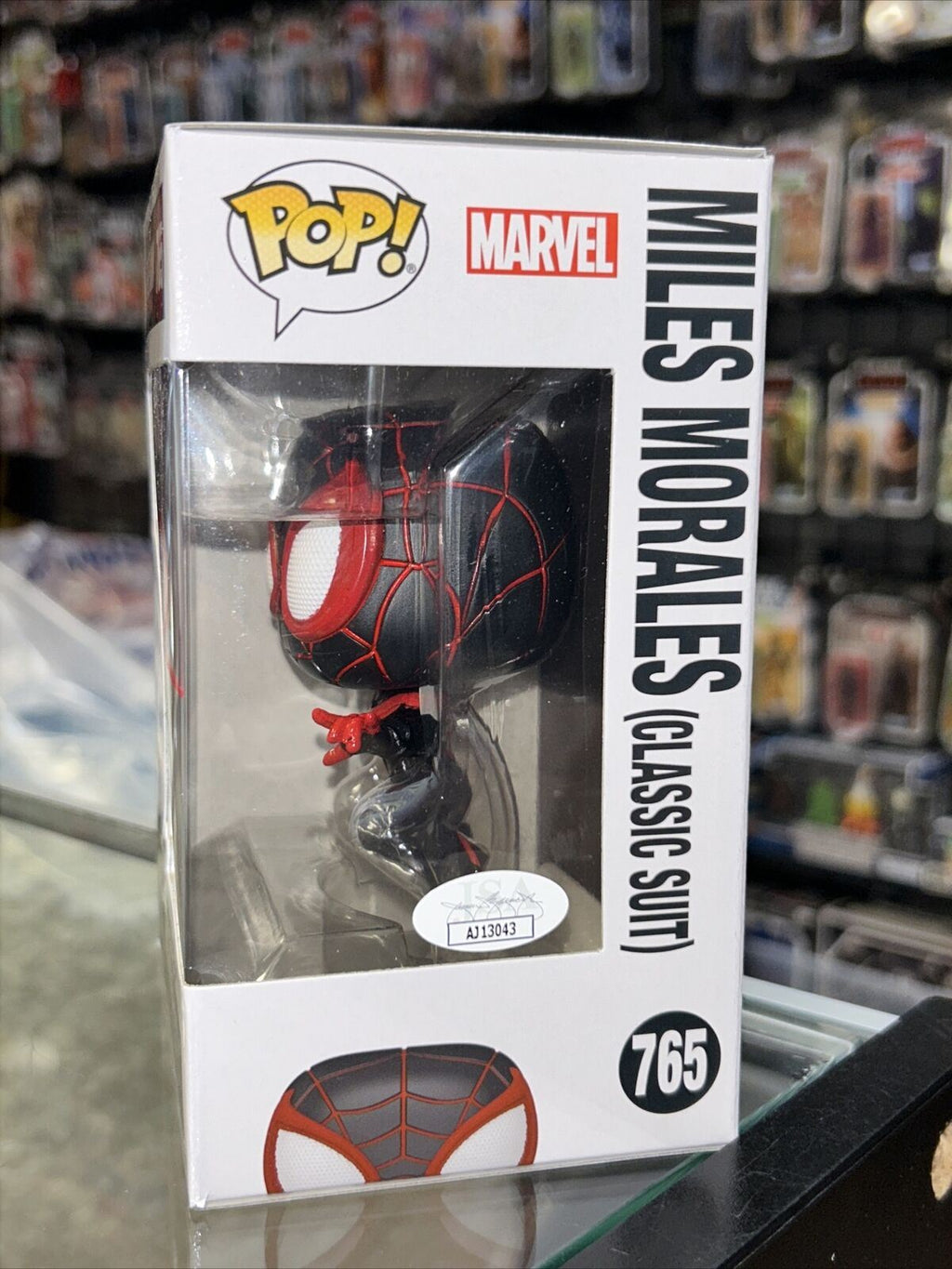 Miles Morales signed by Shameik Moore (Funko, Marvel) *JSA Authenticated* product image 4, provided for visual reference and