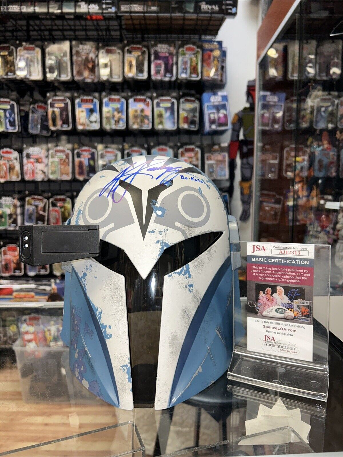 Bo-Katan black series helmet signed by Kate Sackhoff *JSA Authenticated* product image 1, provided for visual reference and