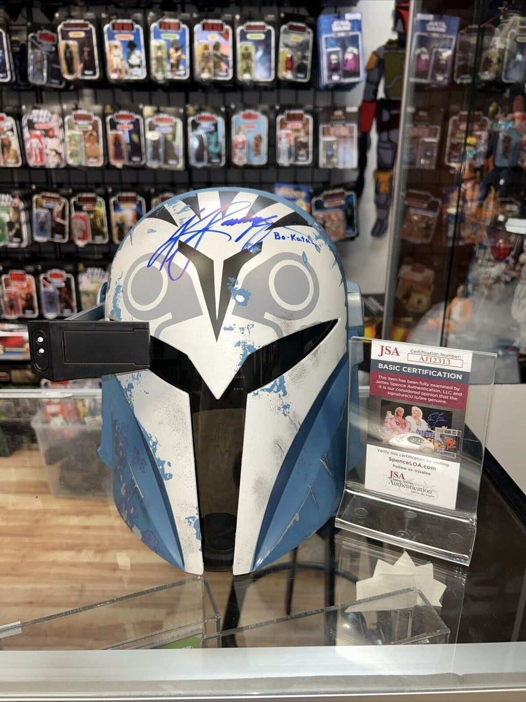 Bo-Katan black series helmet signed by Kate Sackhoff *JSA Authenticated* product image 2, provided for visual reference and