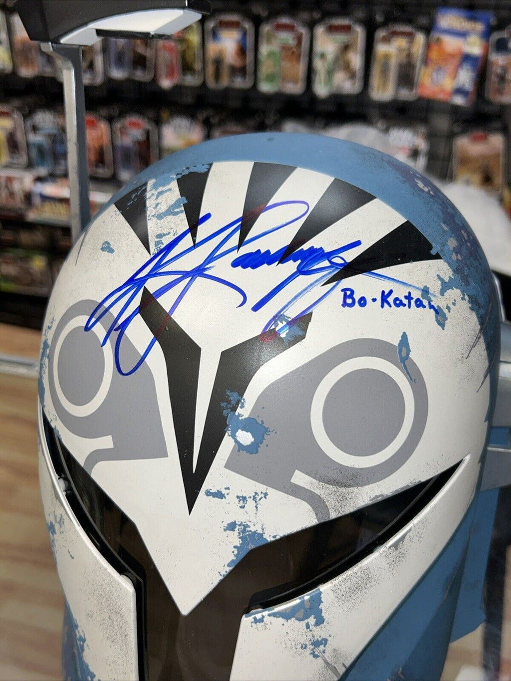 Bo-Katan black series helmet signed by Kate Sackhoff *JSA Authenticated* product image 4, provided for visual reference and