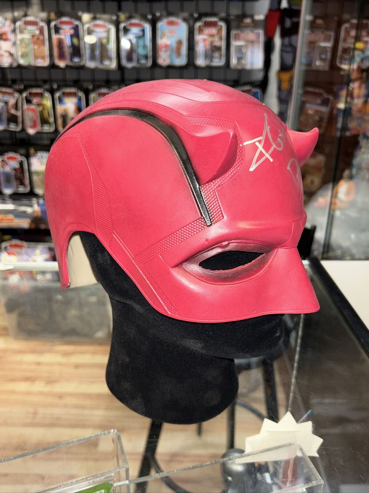 DareDevil Mask signed by Charlie Cox *JSA Authenticated* (Marvel Comics) product image 4, provided for visual reference and