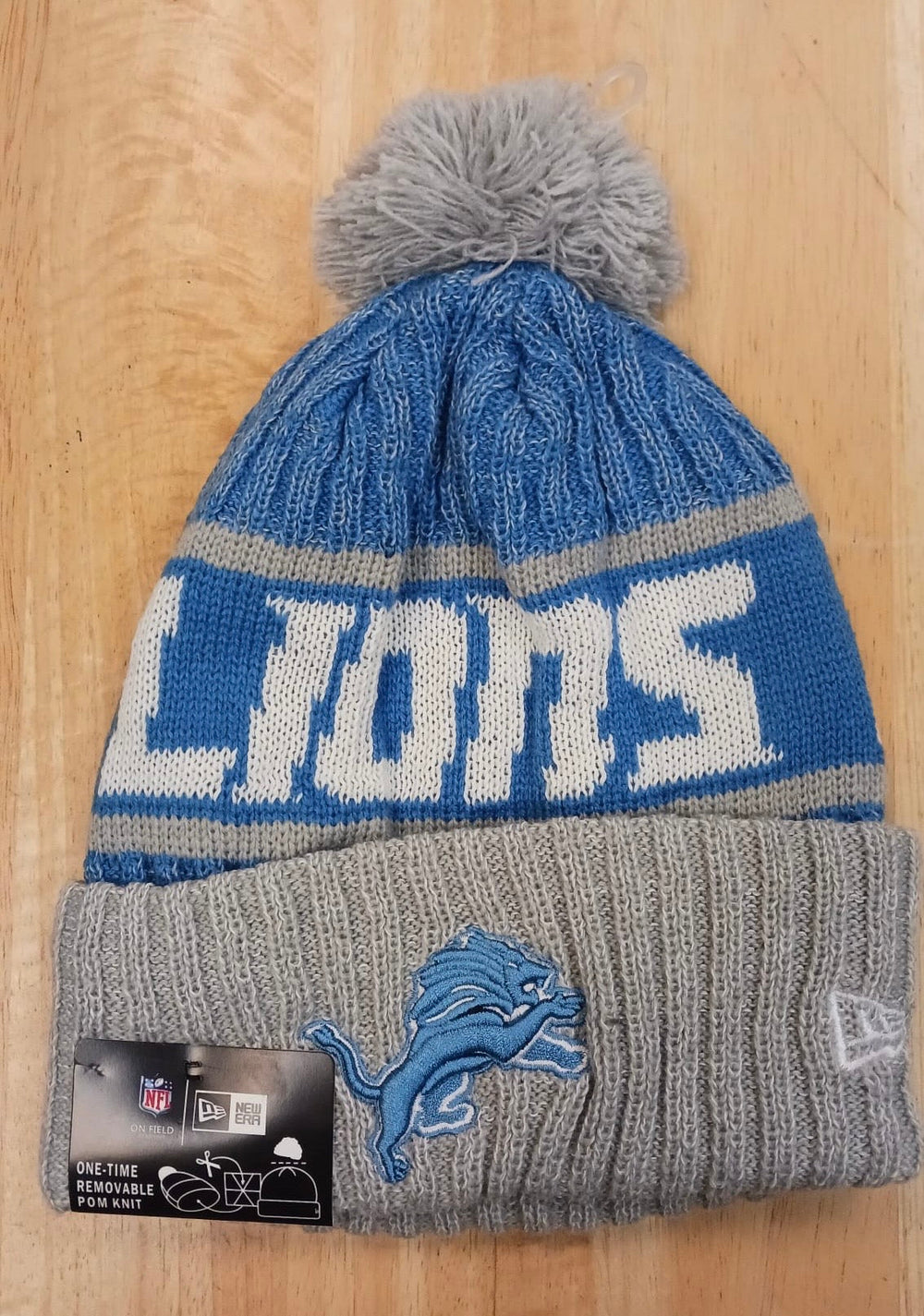 Detroit Lions NFL New Era winter knit Hat with Pom