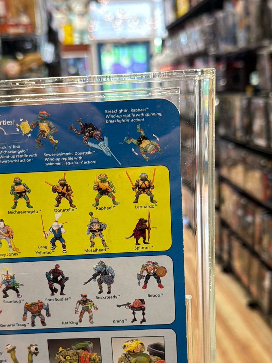 Muckman & Joe Eyeball 28 Back (Vintage TMNT Ninja Turtles, Playmates) **CAS Graded 85+** product image 9, provided for
