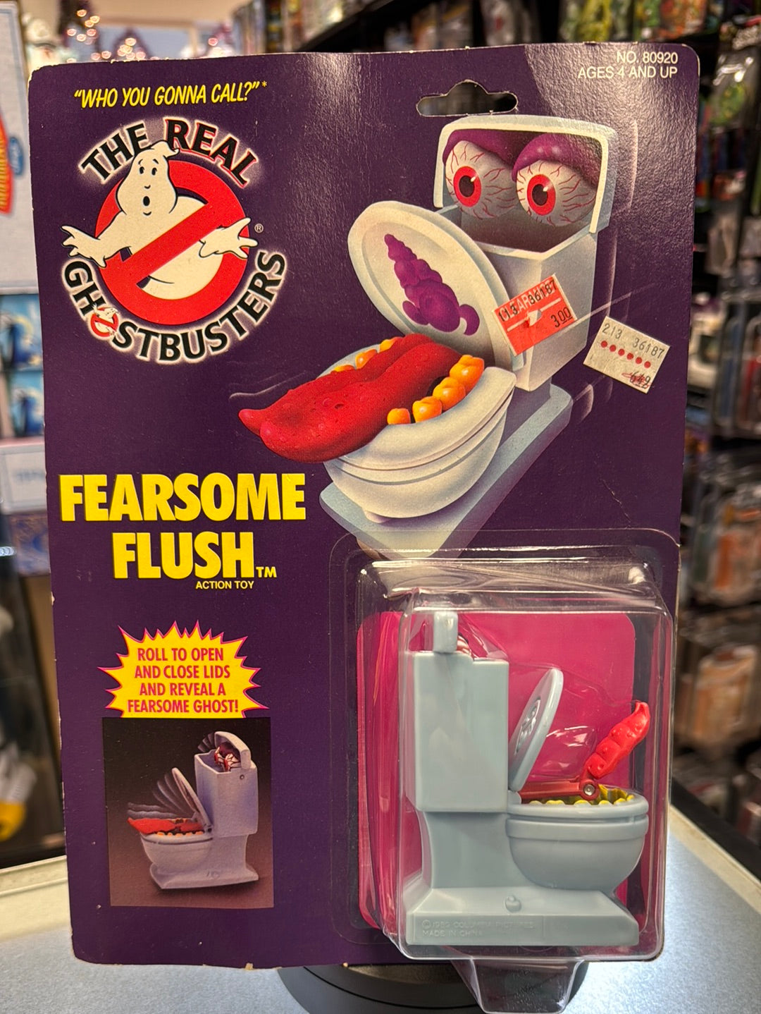 Fearsome Flush 1691 (Vintage Ghostbusters, Kenner) SEALED product image 2, provided for visual reference and product detail