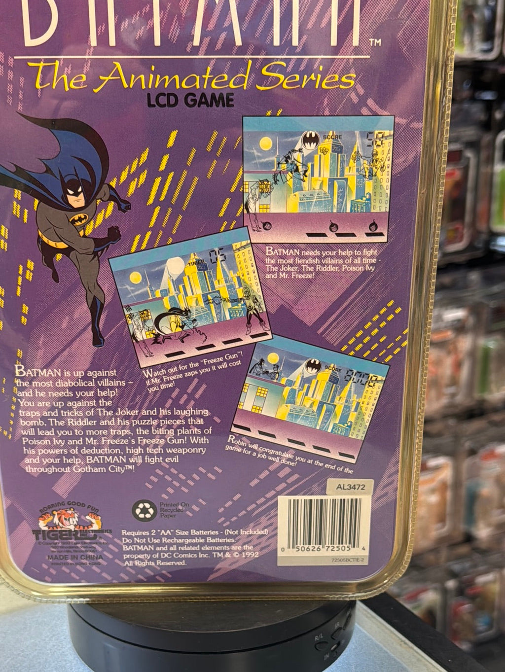 Electronic Animated Series Batman (Vintage Hand Held Game, Tiger) SEALED product image 10, provided for visual reference and