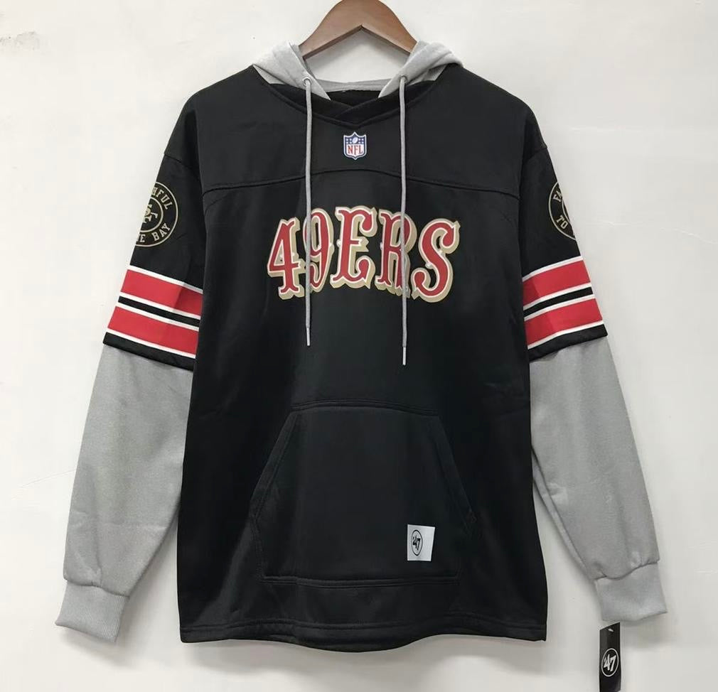 San Francisco 49ers Official NFL 47 brand hoodie black product image 1