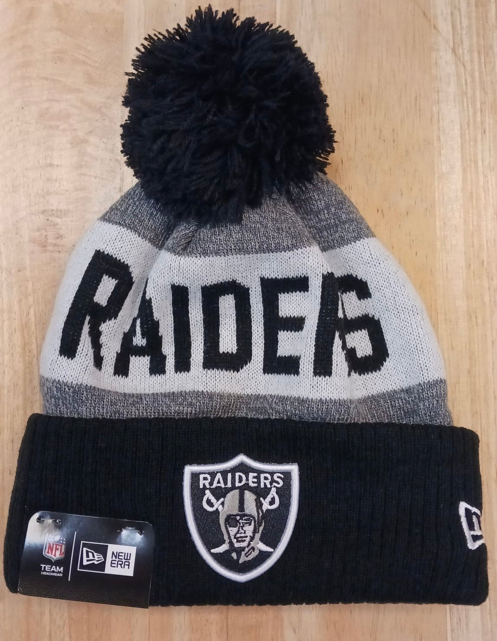 Las Vegas Raiders NFL New Era winter Hat with Pom product image 1