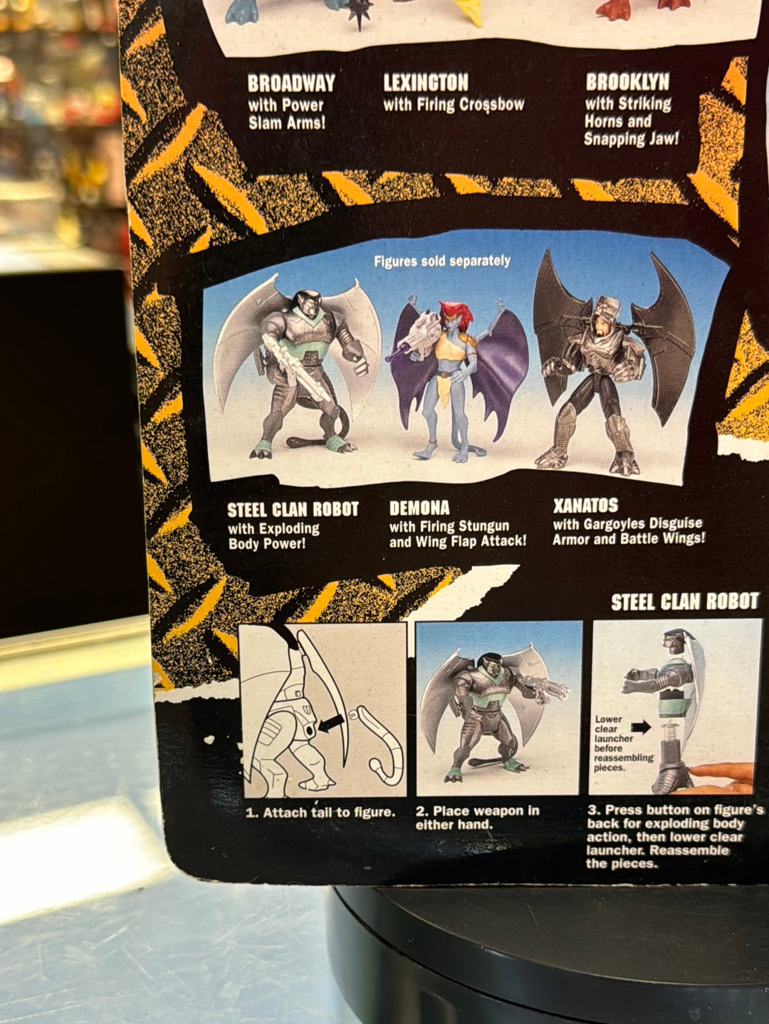 Steel Clan Robot 0551 (Vintage Gargoyles, Playmates) SEALED product image 9, provided for visual reference and product