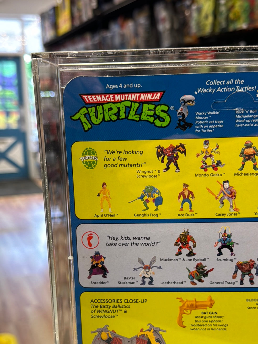 Wingnut & Screwloose 24 Back (Vintage TMNT Ninja Turtles, Playmates) **CAS Graded 80** product image 8, provided for visual