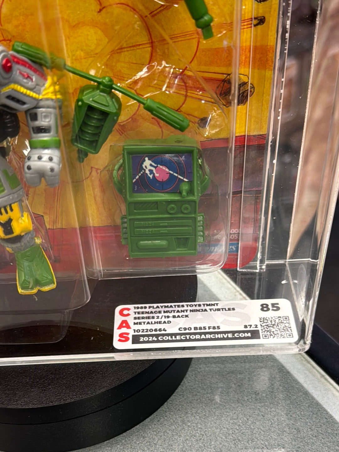 Metalhead 19 Back (Vintage TMNT Ninja Turtles, Playmates) **CAS Graded 85** product image 6, provided for visual reference