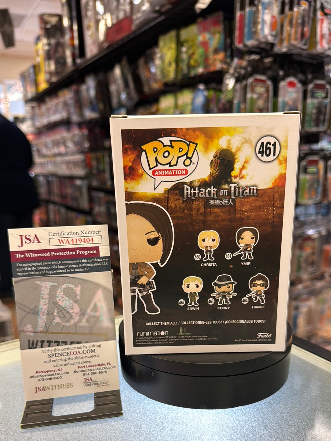 Ymir Signed BY Elizabeth Maxwell (Funko Pop,Attack on Titan) JSA Authenticated* product image 4, provided for visual