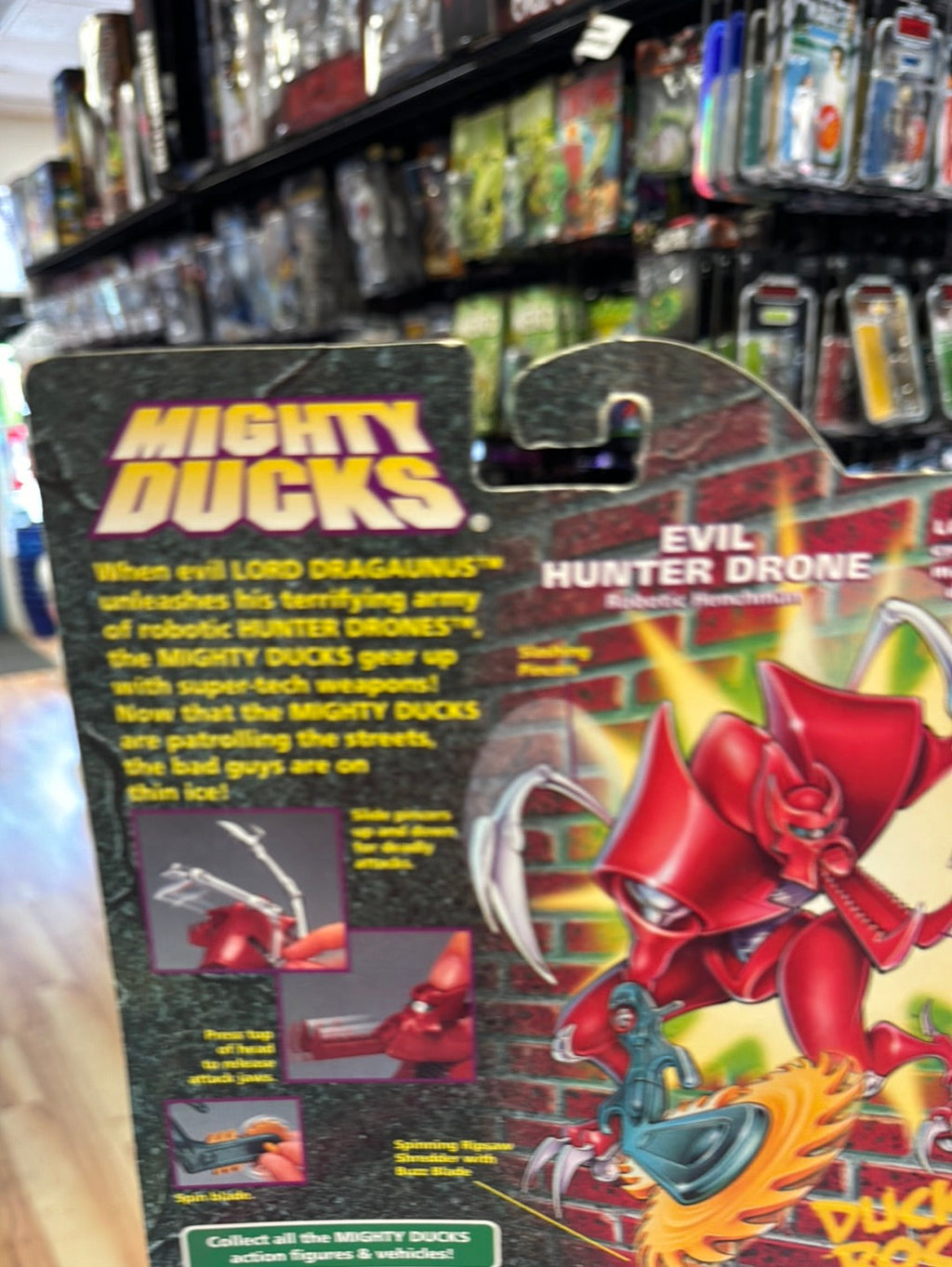 Evil Hunter Drone 1249 (Vintage Mighty Ducks, Mattel) SEALED product image 13, provided for visual reference and product
