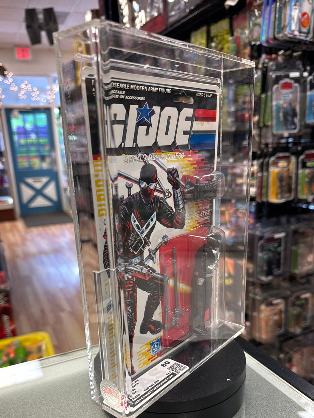 Snake Eyes v3 34 Back (Vintage GI Joe, Hasbro) **CAS Graded 80** product image 3, provided for visual reference and product