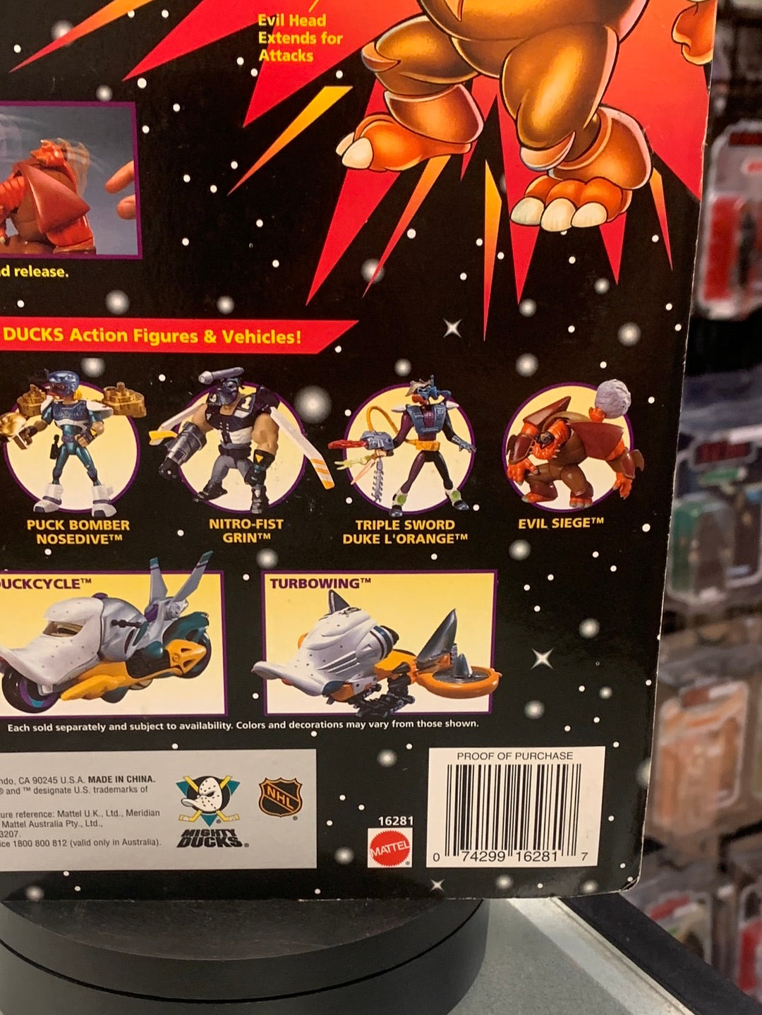 Evil Siege 0516 (Vintage Mighty Ducks, Mattel) product image 14, provided for visual reference and product detail review