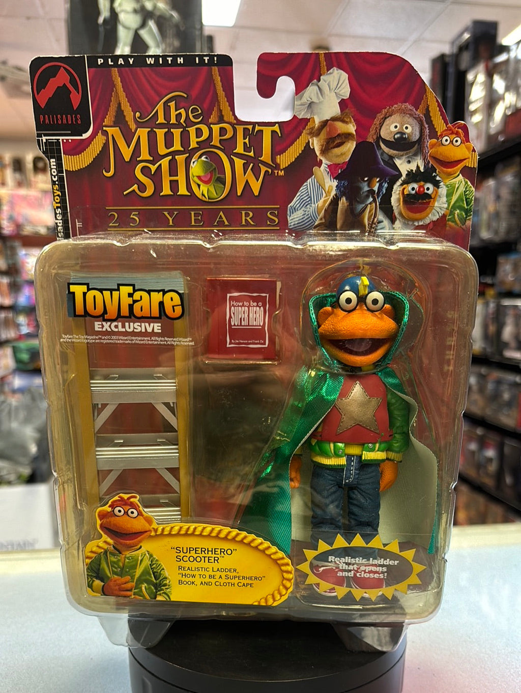 “Superhero” Scooter (Vintage Muppets Show 25 Years, Palisades) SEALED product image 1, provided for visual reference and