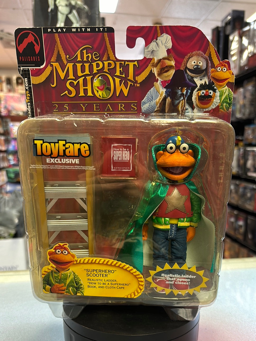 “Superhero” Scooter (Vintage Muppets Show 25 Years, Palisades) SEALED product image 1, provided for visual reference and