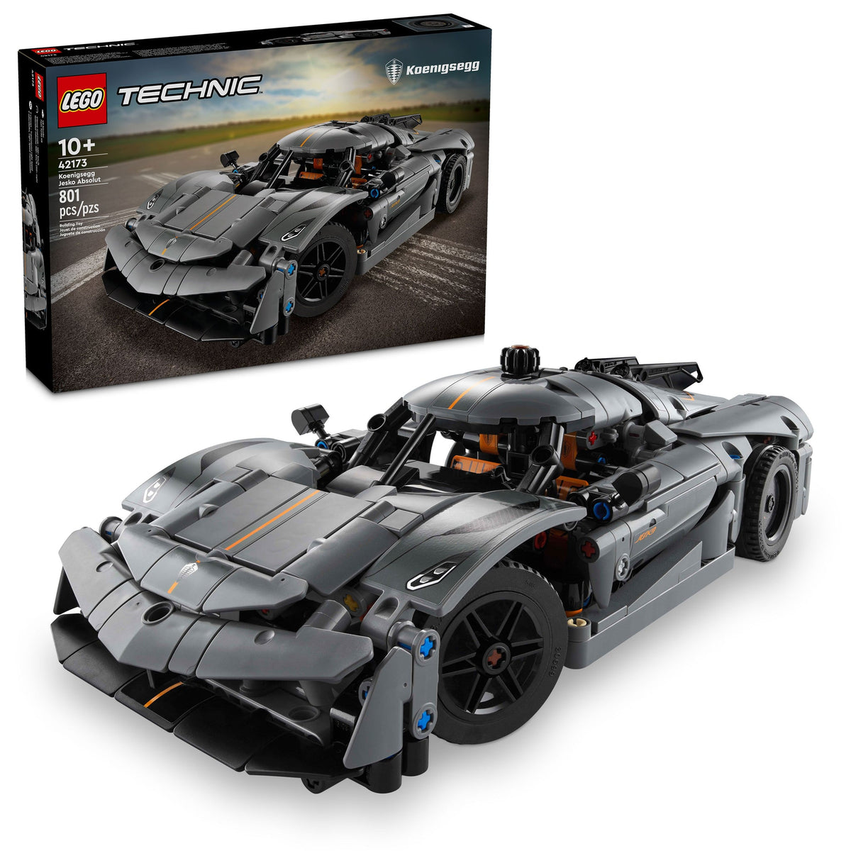 42173 Koenigsegg Jesko Absolut Grey Hypercar product image 3, provided for visual reference and product detail review