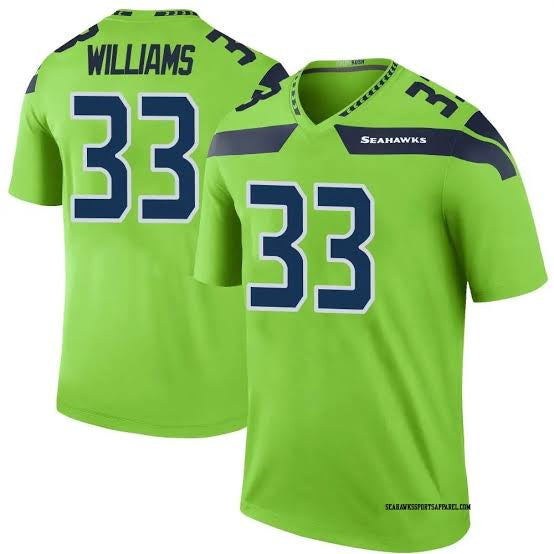 Dee Williams Seattle Seahawks Official NFL Jersey Nike Neon