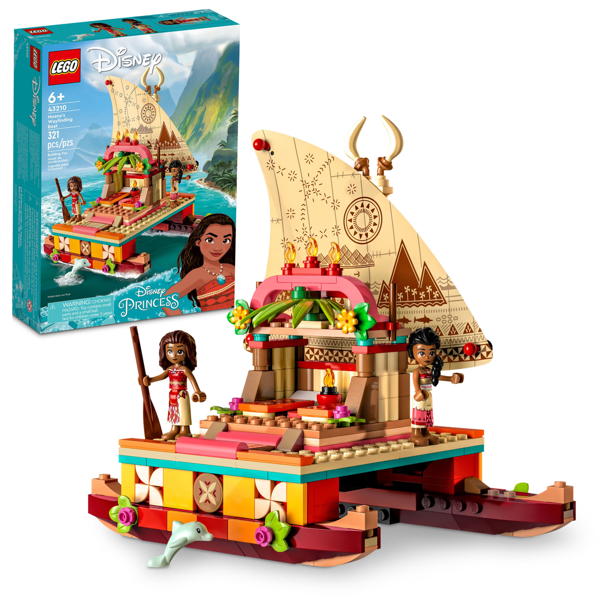 43210 Moana's Wayfinding Boat product image 2, provided for visual reference and product detail review