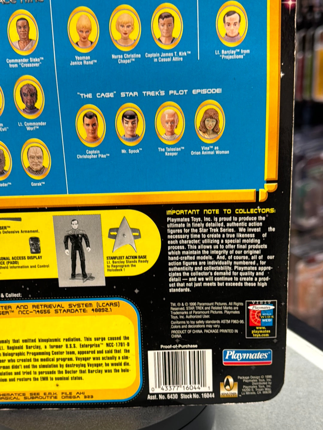 LT Reginald Barclay LE 3,000 (Vintage Star Trek, Playmates) SEALED product image 13, provided for visual reference and