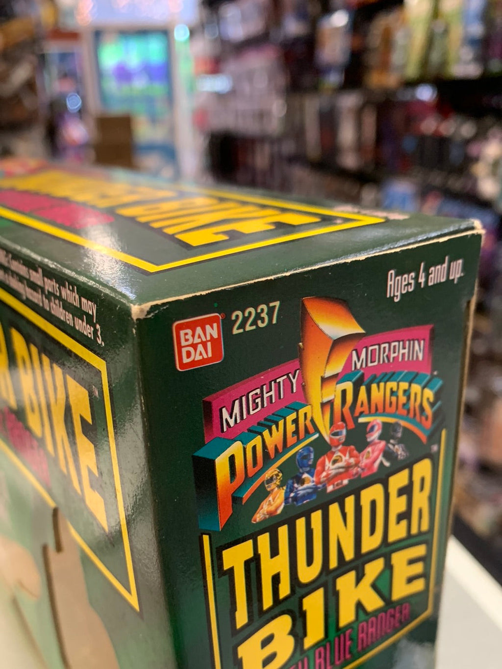 Black Ranger with Thunder Bike (Vintage MMPR Power Rangers, Bandai) product image 12, provided for visual reference and