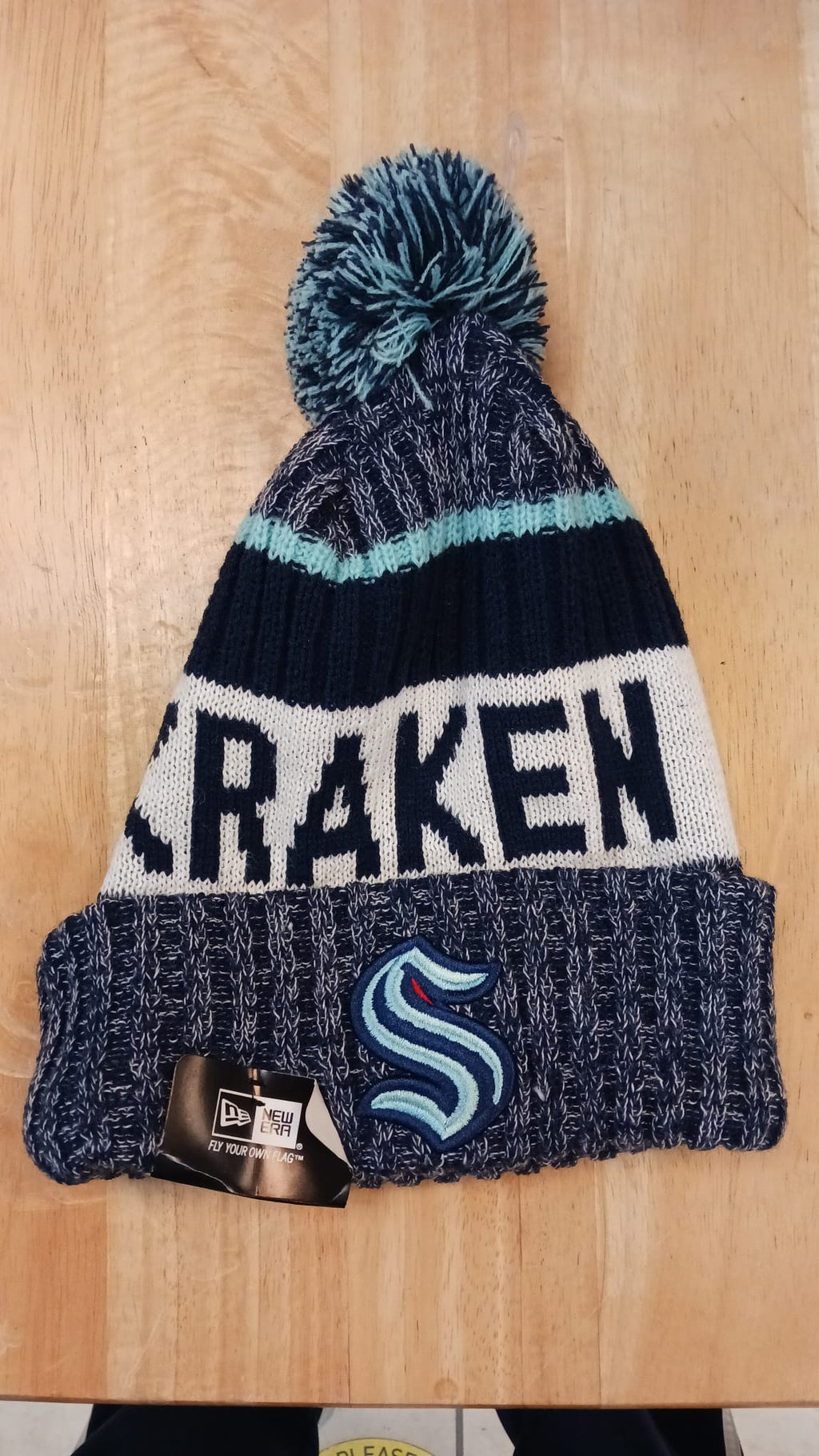 Seattle Kraken NHL New Era winter Hat with Pom product image 1