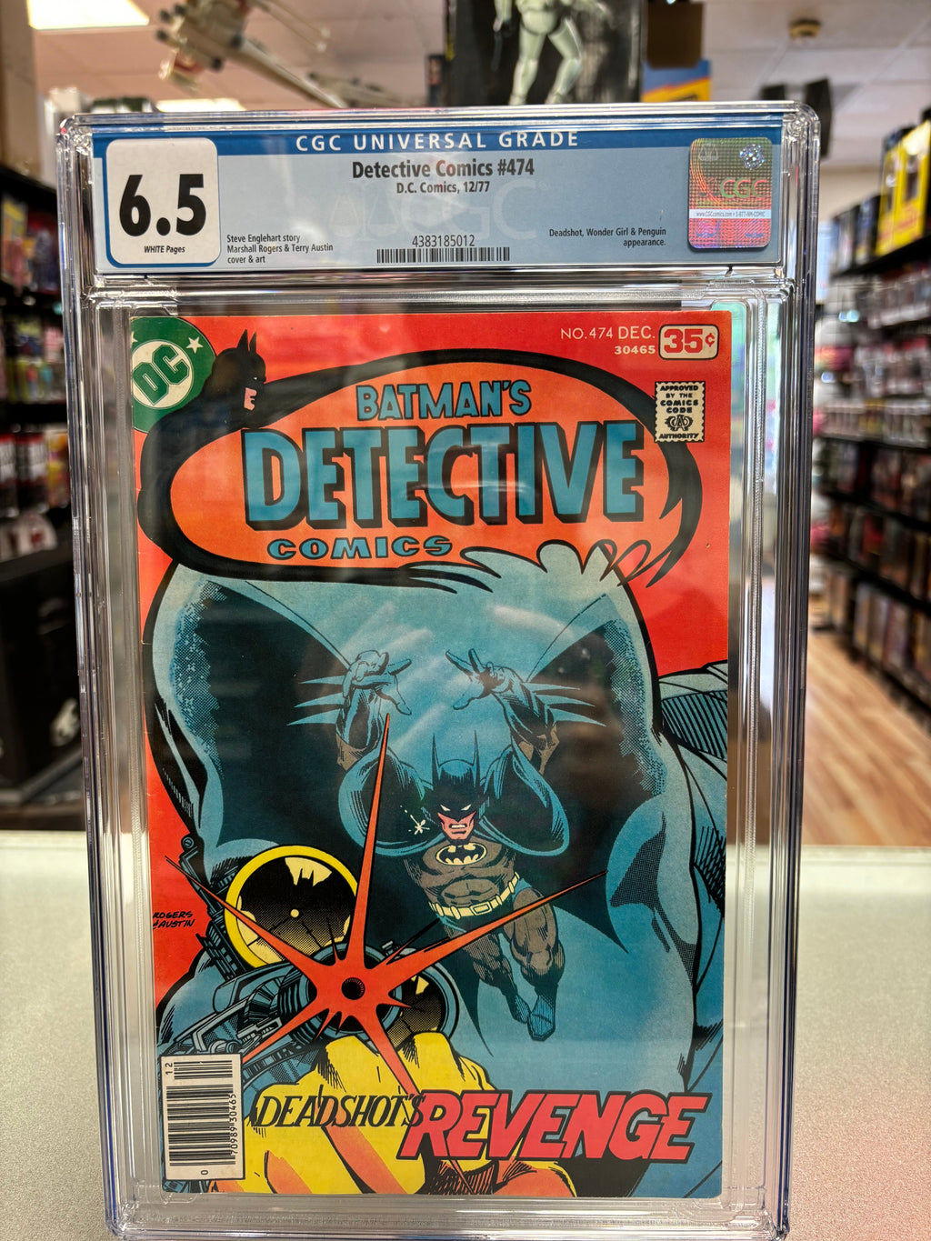 Batman’s Detective Comics #474 (CGC Graded 6.5 White, DC Comics) **Deadshot/Penguin** product image 1, provided for visual