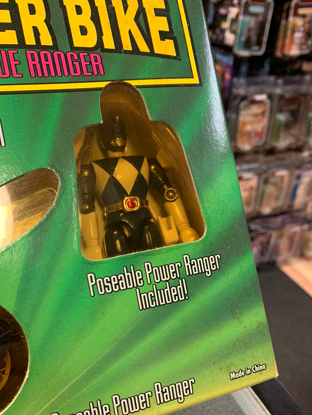 Black Ranger with Thunder Bike (Vintage MMPR Power Rangers, Bandai) product image 13, provided for visual reference and