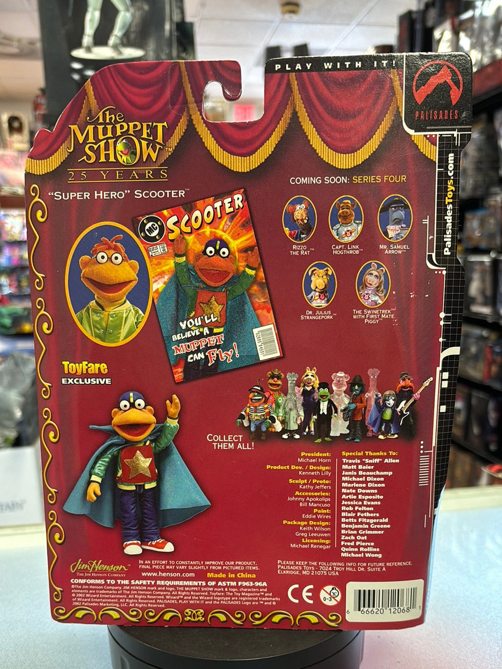 “Superhero” Scooter (Vintage Muppets Show 25 Years, Palisades) SEALED product image 3, provided for visual reference and