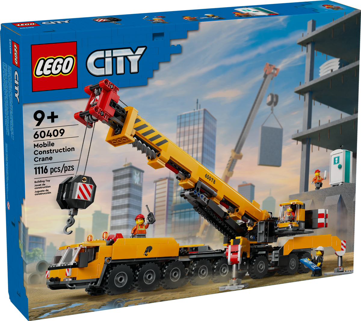 60409 Yellow Mobile Construction Crane product image 1, provided for visual reference and product detail review