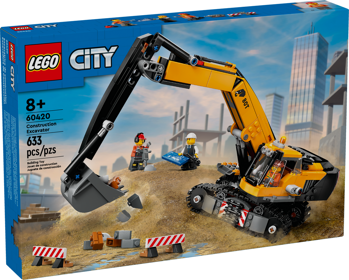 60420 Yellow Construction Excavator product image 1, provided for visual reference and product detail review