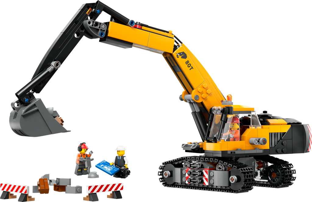 60420 Yellow Construction Excavator product image 2, provided for visual reference and product detail review