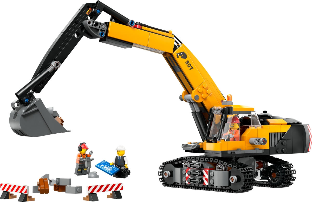 60420 Yellow Construction Excavator product image 2, provided for visual reference and product detail review