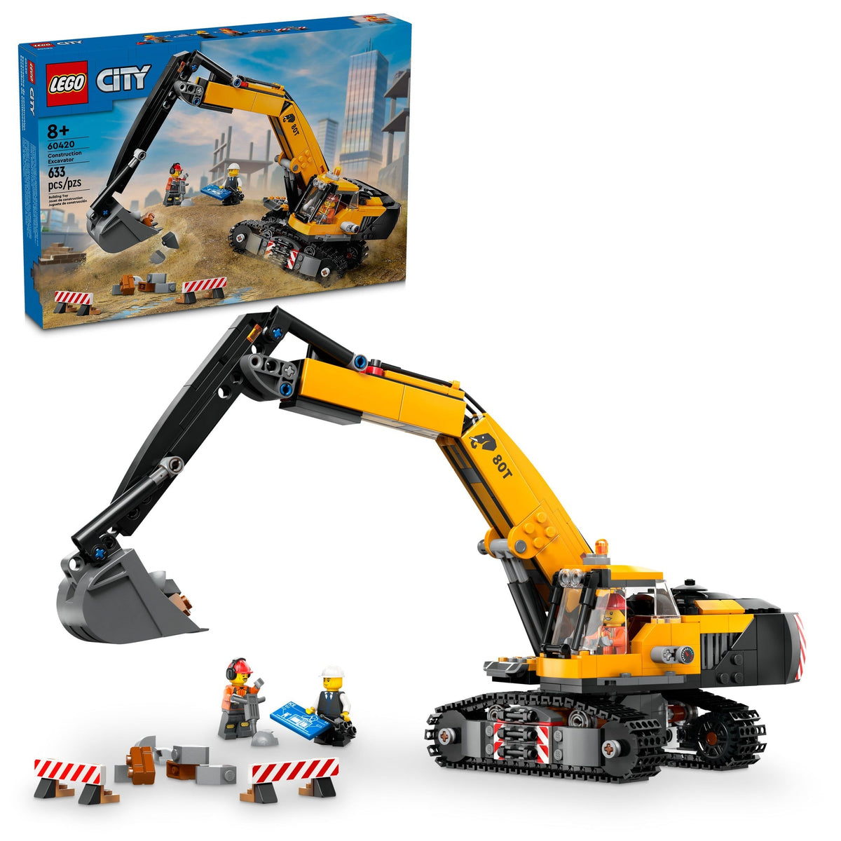 60420 Yellow Construction Excavator product image 3, provided for visual reference and product detail review