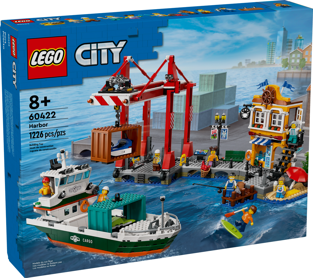 60422 Seaside Harbor with Cargo Ship product image 1, provided for visual reference and product detail review