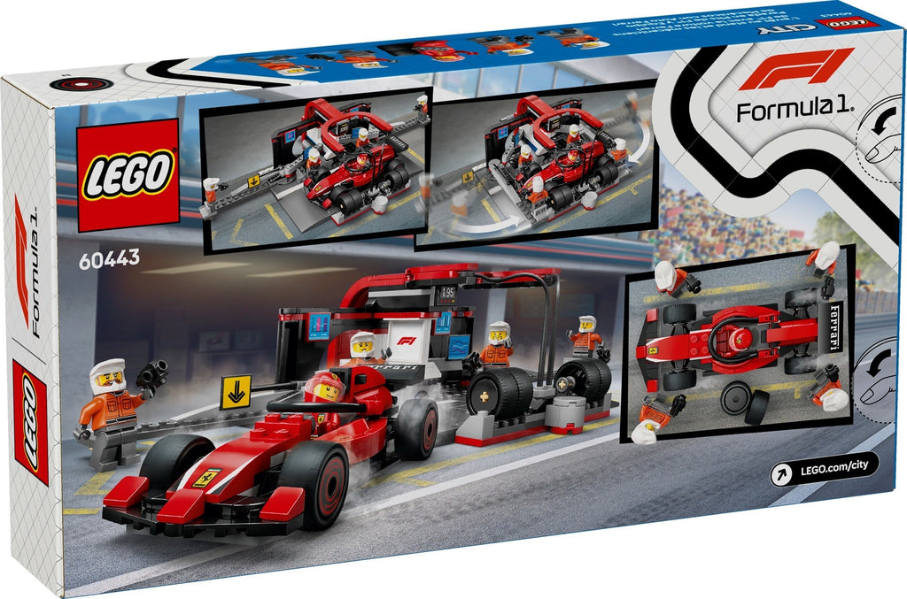 60443 F1 Pit Stop & Pit Crew with Ferrari Car product image 3, provided for visual reference and product detail review
