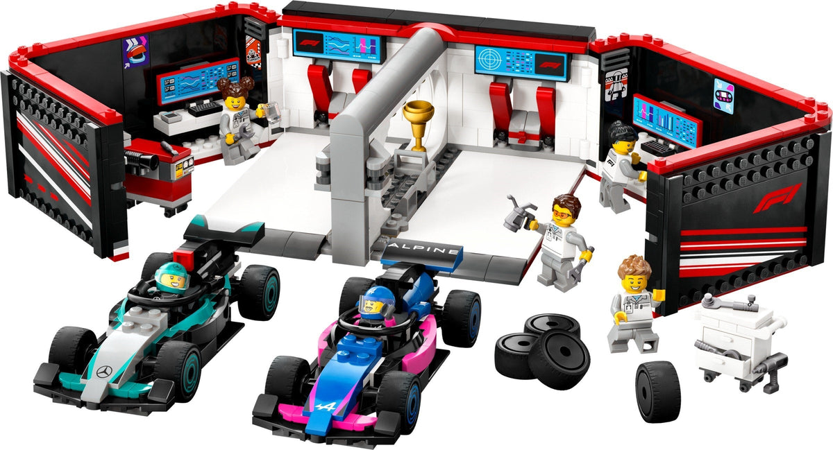 60444 F1 Garage & Mercedes-AMG & Alpine Cars product image 2, provided for visual reference and product detail review