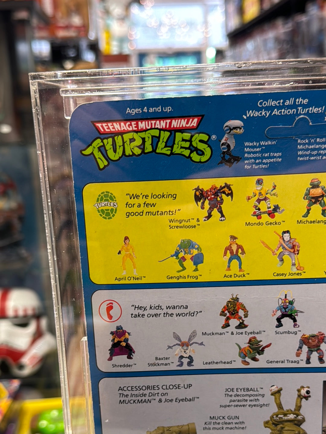 Muckman & Joe Eyeball 28 Back (Vintage TMNT Ninja Turtles, Playmates) **CAS Graded 85+** product image 8, provided for